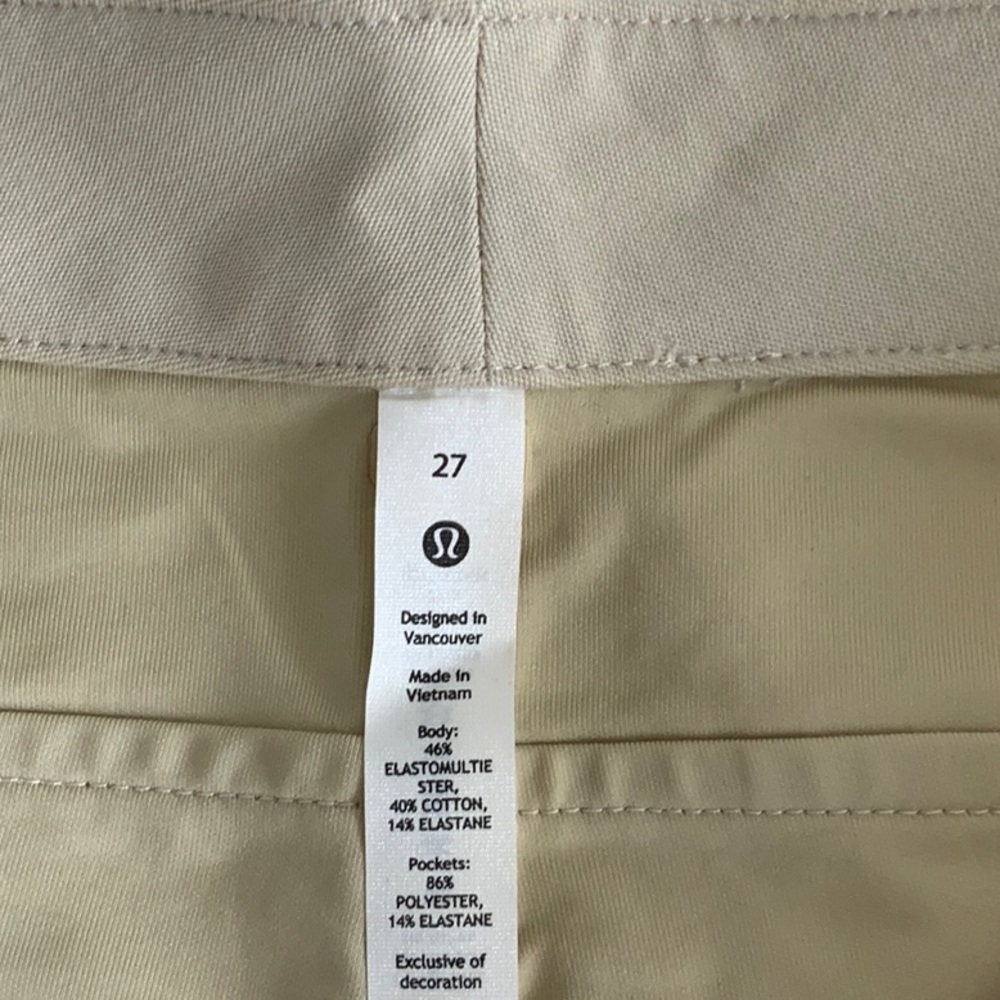 NWOT Lululemon Full Length City Sleek 5pkt Wide Leg Pant NATI Bone Size 27